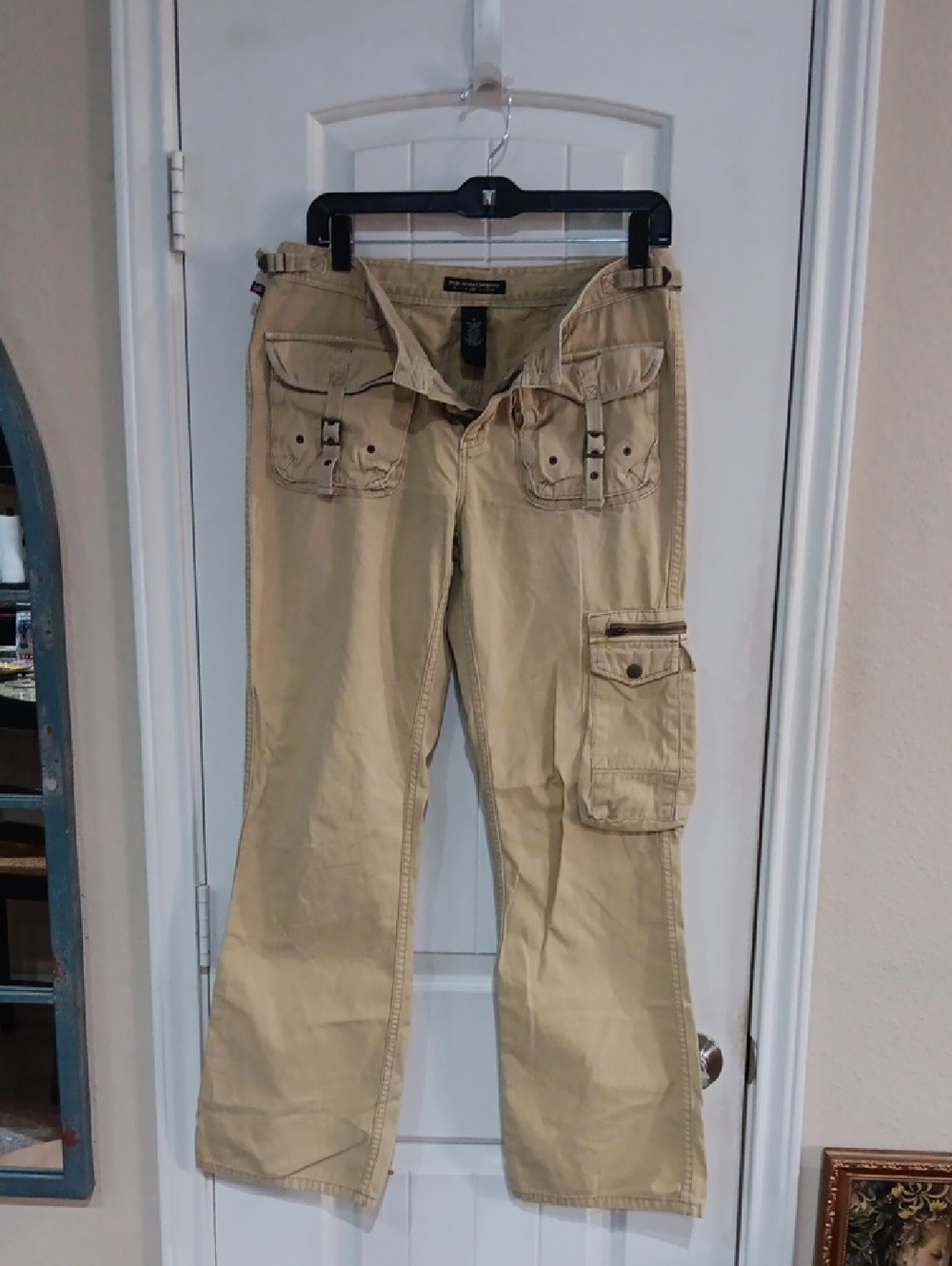Vtg Polo Jeans Co Ralph Lauren Multipocket Cargo Pants Gorpcore Baggy Flare 8
